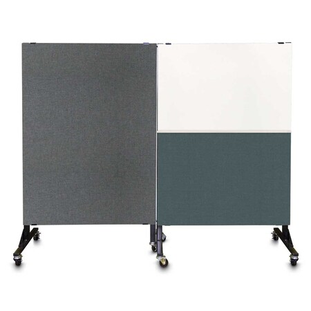 United Visual Products Sliding Door Indoor Enclosed Corkboard, 4 UV9001ACS-SATIN-DRKSPR